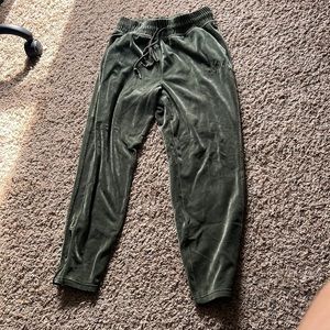 Green velvet PINK joggers